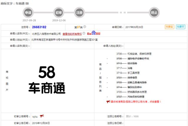 好難！58同城申請“車商通”商標被駁回，原因竟是…