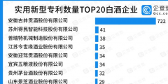 實(shí)用新型專(zhuān)利TOP20：古井貢酒一騎絕塵，有效實(shí)用新型專(zhuān)利722件