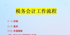 稅務(wù)會計的工作內(nèi)容及工作流程(稅務(wù)會計納稅申報詳細流程)