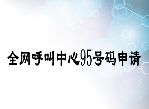 申請(qǐng)95號(hào)段電信業(yè)務(wù)接入號(hào)碼（申請(qǐng)95號(hào)段電信業(yè)務(wù)接入號(hào)碼錯(cuò)誤）