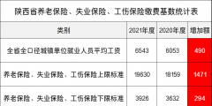 2022年陜西養(yǎng)老保險繳費(fèi)基數(shù)(陜西社?；鶖?shù)一覽表)