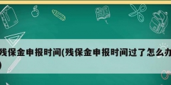 殘保金申報(bào)時(shí)間(殘保金申報(bào)時(shí)間過(guò)了怎么辦)